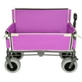 thumbnail image 6 of Olurrisa 3-in-1 Heavy-Duty Convertible Folding Wagon Cart with Bench Seat & Storage - 500lbs, 180L Capacity Utility Wagon, All-Terrain Wheels for Camping, Beach, Sports, Garden, Fish, Purple, 6 of 8