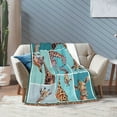 thumbnail image 7 of Giraffe Blanket Gifts For Kids Adults - Lightweight Throw Blanket For Bedroom Living Room Decor Soft Fuzzy Fleece Cozy Plush Bed Couch 50"X40", 7 of 7