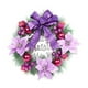 thumbnail image 2 of Corona Navideña de Flores para Colgar En La Puerta o Pared | Plástico Morado | 30X30Cm | Corona de Frutas Rojas con Lazo de Imitación Hecha a Mano, 2 of 6