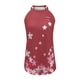 thumbnail image 4 of Tops con estampado de flores sin mangas de ocio con cuello redondo a la moda para mujer Fridja  gh3214, 4 of 5