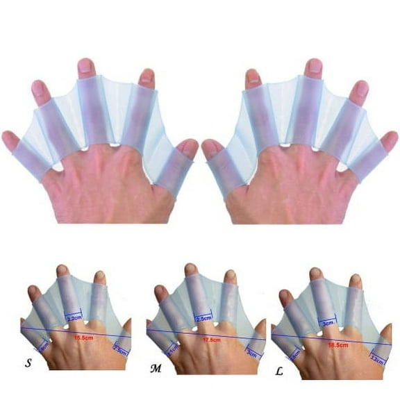 Cheers.US 3Pairs Swimming Gloves Silicone Soft Eco-Friendly Hand Paddles for Swimming Surfing Diving Water Exercise-Increased Water Resistance