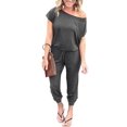 thumbnail image 1 of Mono PRETTYGARDEN con escote hombros descubiertos gris oscuro M, 1 of 5
