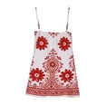 thumbnail image 4 of Xdegoge Spaghetti Strap Tank Top Floral Printed Spaghetti Strap V Neck Tops Flowy Sleeveless Summer Beach Vacation Spring Summer Clothes, 4 of 8