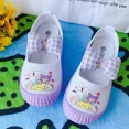 thumbnail image 4 of Sanrios-zapatos de lona con lazo para niños, zapatillas informales de dibujos animados de Anime, Cinnamoroll, Hellokittys, Kuromi, Kawaii, color blanco, 4 of 5