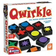 MindWare Qwirkle Game - 108 Durable Wooden Tiles & Canvas Drawstring Bag - Board Game for Kids & Adults - 2 to 4 Players - Ages 6+