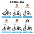 thumbnail image 2 of Bicicleta JMMD para niños pequeños 6 en 1 de 12 pulgadas con mango de empuje de 18 a 60 meses, 2 of 8