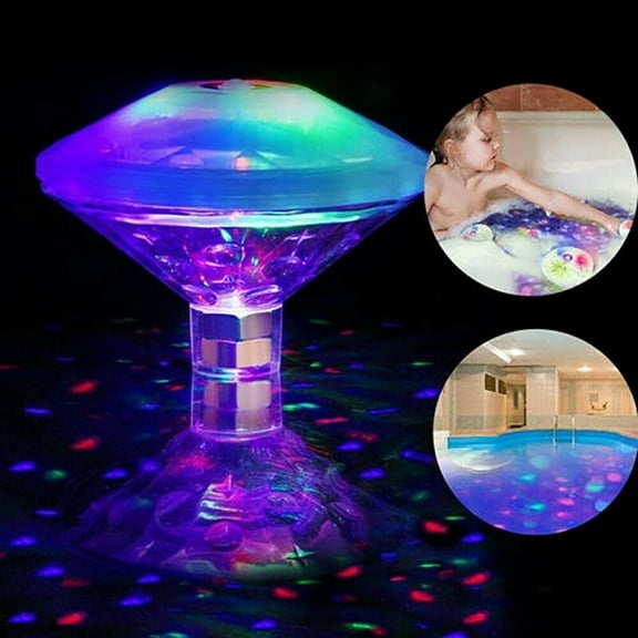 EQWLJWE Battery Operated LED Multi-color Diamond Floating Pool Light Ball