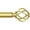 Gold, variant on Gold Curtain Rods for Windows 48 to 84 inch, 1 inch Adjustable Decorative Curtain Rod 32 to 86 inch (2.6-7.1ft), Single Drapery Rod with Twisted Cage Ends