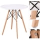 thumbnail image 5 of Mesa de Cocina o Comedor Redonda, 70 cm Diámetro, para Cocina, Terraza, Jardín o Comedor - Blanco esquí esquí Gafas de esquí, 5 of 5