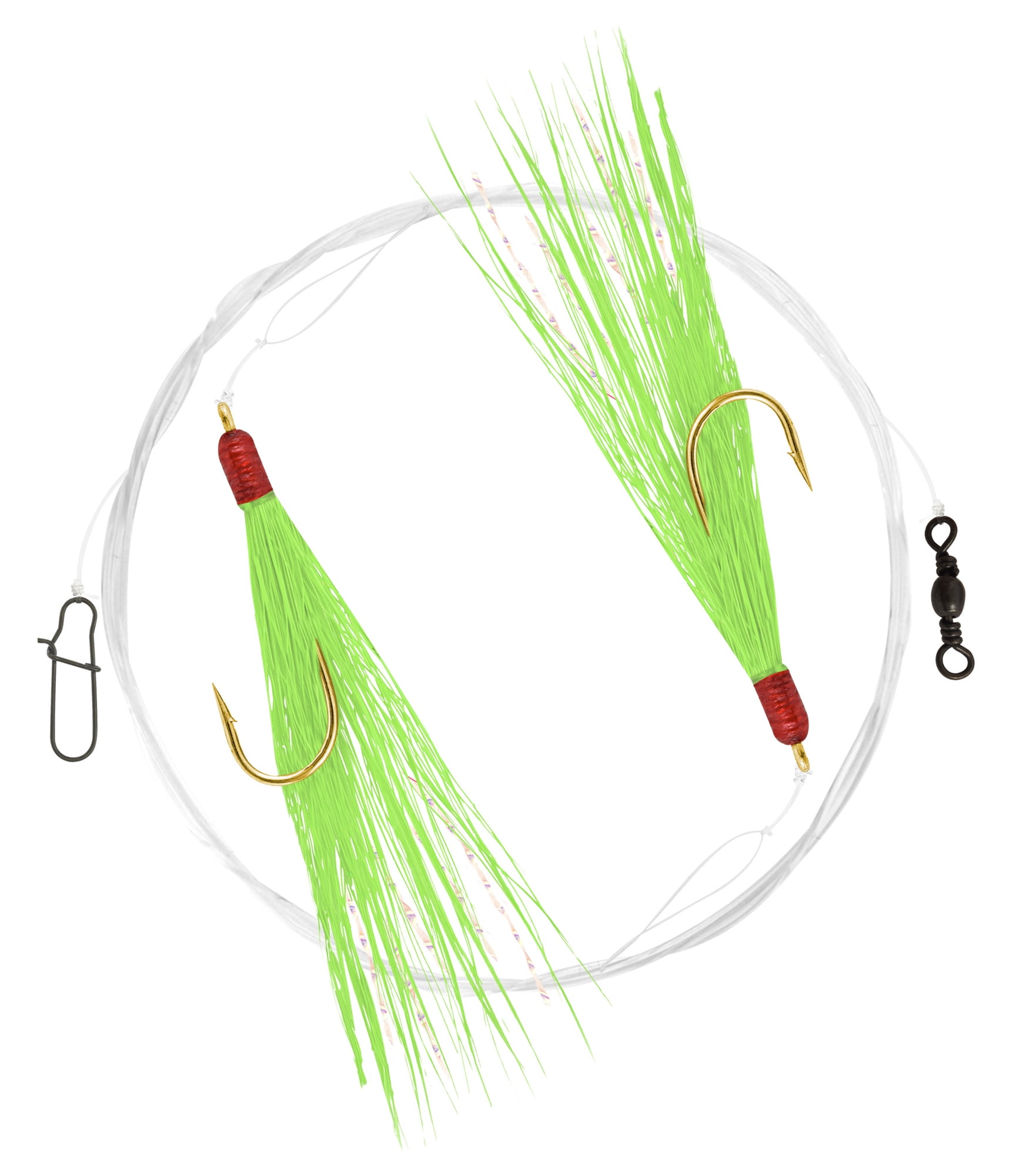 (3 pack) Apex Tackle Perch Maraflash Rig Chartreuse