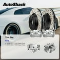thumbnail image 3 of AutoShack Front Vented & Rear Vented Drilled & Slotted E-Coated Brake Rotors + Calipers 8-PC Brake Kit Replacement for 2008-2012 Ford F-250 Super Duty 2008-2010 Ford F-350 Super Duty ShadowGuard, 3 of 5