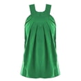 thumbnail image 1 of Gibobby Verano Tops camisola plisada Color sólido chaleco sin mangas para mujer(Verde,CH), 1 of 5