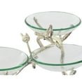 thumbnail image 5 of DecMode 22" x 9" Clear Tempered Glass Bird Serving Bowl with Silver Metal Base, 1-Piece, 5 of 7