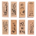 thumbnail image 1 of MasteelfCA 8Pcs Exquisite Wooden Stamper Decorative Patterns Seal Scrapbooking Making Seal, 1 of 7