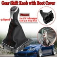 thumbnail image 4 of Faux Leather 5/6 Speed Gear Shift Knob Stick with Boot Cover for  Golf MK5 MK6, 4 of 10