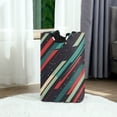 thumbnail image 6 of Yayeee Freestanding Laundry Hamper with Handle Collapsible Large Storage Basket for Clothes, Abstract Stripes, 6 of 7