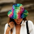 thumbnail image 2 of kaondbfi Summer Outdoor Travel Essentials Accessories Baseball Caps for Women and Men Tie-Dye Printed Hat Wide Jazz Hat Tie-Dye Hat for Party Clothings, 2 of 6