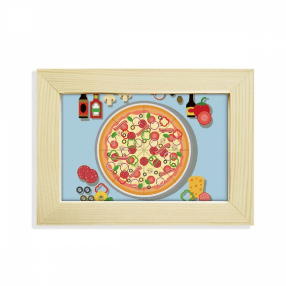 Assorted Pizza Italy Tomato Foods Desktop Decorate Photo Frame Picture Art Painting 5x7 inch