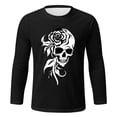 thumbnail image 4 of JHLZHS Funny T Shirts for Men for Bro Mens Solid Color Casual Plus Size Partial Print Long Sleeve T Shirt Slim Fit T Shirts for Men July 4Th Mens T Shirts Cotton July 4Th, 4 of 5