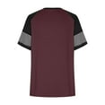 thumbnail image 6 of Teissuly Women's Summer Fashion Loose Casual Patchwork Crew-neck T-shirt Top, 6 of 6