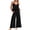 Black, variant on Sahpxhe 2 Piece Sets for Wome Cotton Linen V Neck Crop Peplum Cami Top Loose Wide Leg Pants Summer Travel Matching Sets Gray S