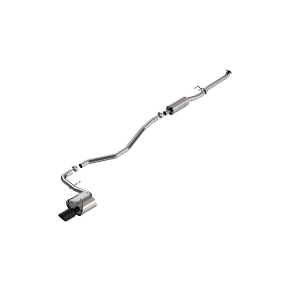 Borla Exhaust System Kit 140941BC S-Type Cat Back System; T-304 Stainless Steel; With Muffler; 2-1/4 Inch Pipe Diameter; Single Exhaust Single Exit; Passenger Side Rear Exit
