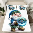 thumbnail image 2 of jejeloiu Cartoon Gnome Twin Sheet Sets,Merry Christmas Twin Fitted Sheet,Xmas Berry Leaves Flat Sheet For Boys Girls,Luxury Bedroom Decor,3pcs, 2 of 7
