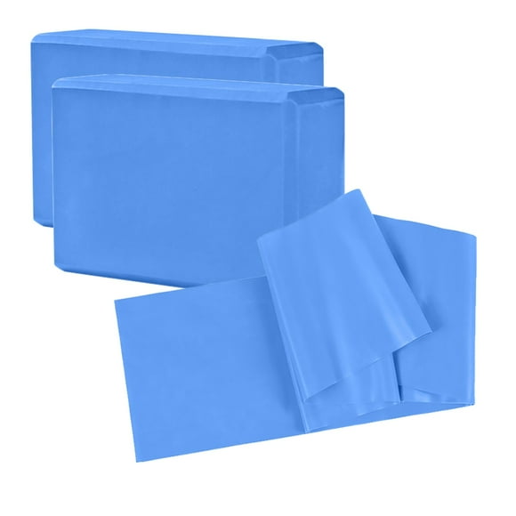 Dvkptbk Yoga Blocks A Set of 2 Yoga Blocks and Yoga Belt Suitable for Yoga Lovers Pilates Fitness & Yoga Equipment