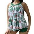 thumbnail image 2 of Feimerou Womens Plus Size Swimsuits with Boyshorts Tummy Control Modest Floral Printed Two Piece Tankini Bathing Suits Athletic Swimwear Sale, 2 of 7