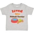 thumbnail image 3 of Inktastic Pitbull Terrier Loved by a (Dog Breed) Boys or Girls Toddler T-Shirt, 3 of 5