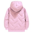 thumbnail image 4 of Ruyang Boys Girls Fleece Jacket Winter Warm Cotton Lined Hooded Coat Zip Up Windproof Thermal School Athletic Outerwear, 4 of 6