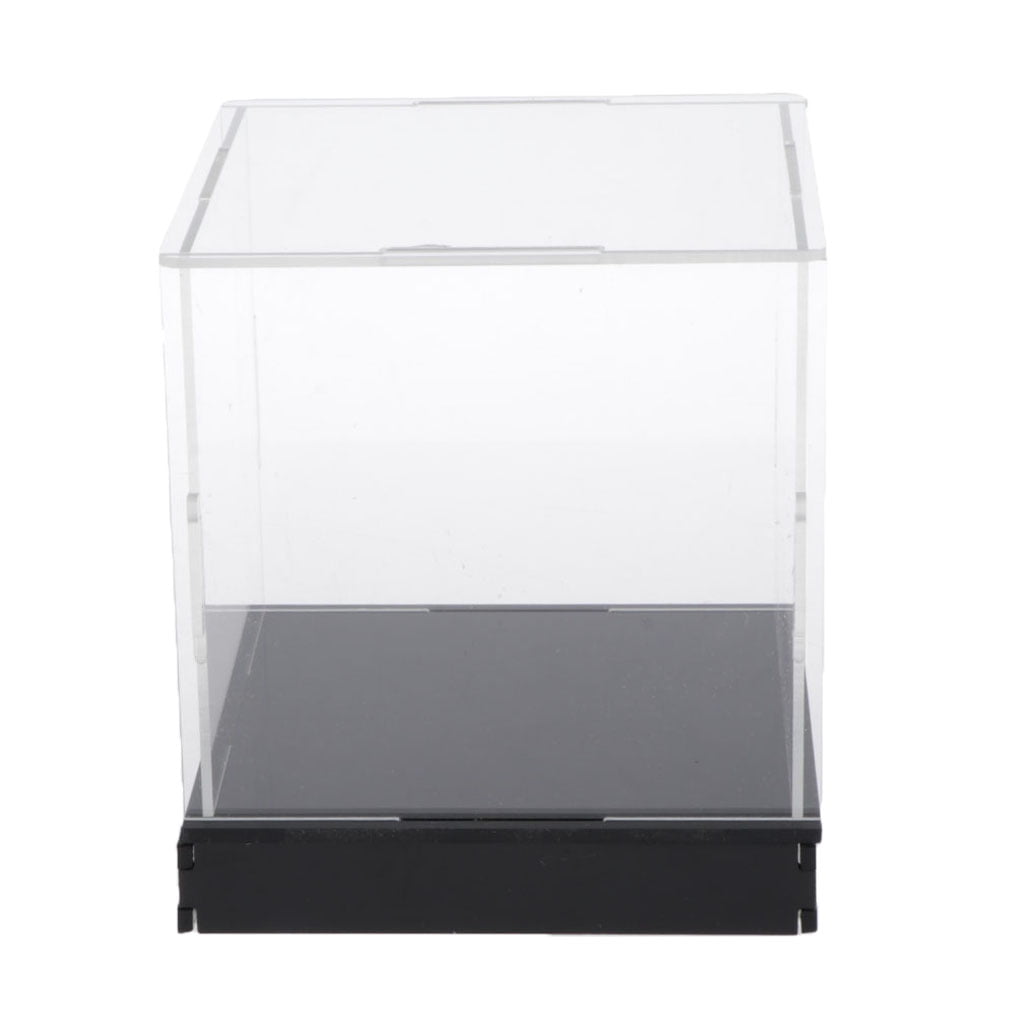 14x14cm Transparent Acrylic Display Case Dustproof Assembled Model Show Box 