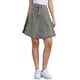 thumbnail image 1 of Faldas de mujer Inspire Chic de talle alto, en línea A, acampanadas, casuales, de mezclilla, talla XL, gris claro, 1 of 6
