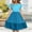 Blue, variant on JUSLIO Dresses for Girls Color Block Dresses Cute Crew Neck Flutter Casual Dress Size 5 Y