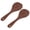 Natural Wood - Round Mouth, variant on M Buder 2 Pcs Natural Wooden Rice Paddle Cooker Spatula Kitchen Spoon for Mixing Serving Bevel Mouth, 8.7 inches / 22 cm