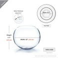WGV Large Bowl Glass Vase, Diameter 9", Height 8", (Multiple Sizes Choices) Clear Round Bubble