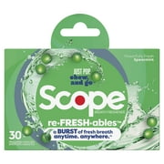 Scope Refreshables, Chewable Capsules to Freshen Bad Breath, Spearmint, 30 Ct