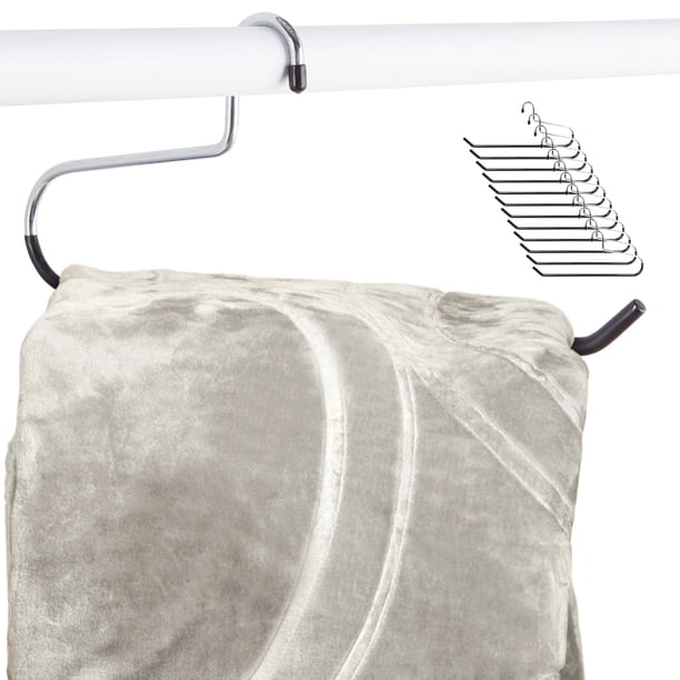 Colgadores para colchas Stock Your Home de acero inoxidable, paquete de 12