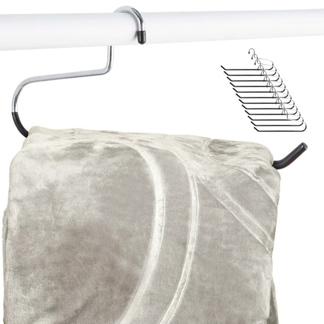 Colgadores para colchas Stock Your Home de acero inoxidable, paquete de 12