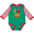 thumbnail image 3 of Inktastic I Love Cheeseburgers Boys or Girls Long Sleeve Baby Bodysuit, 3 of 5