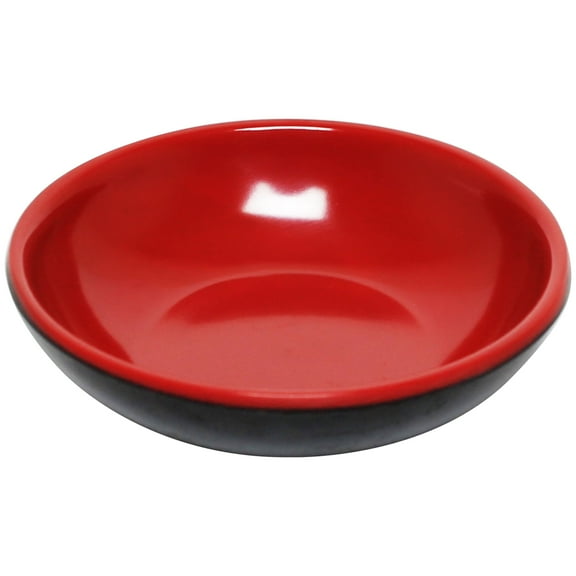 Excellante 1 oz, 2 3/4" x 2 3/4", sauce dish, red & black, two tone, comes in dozen
