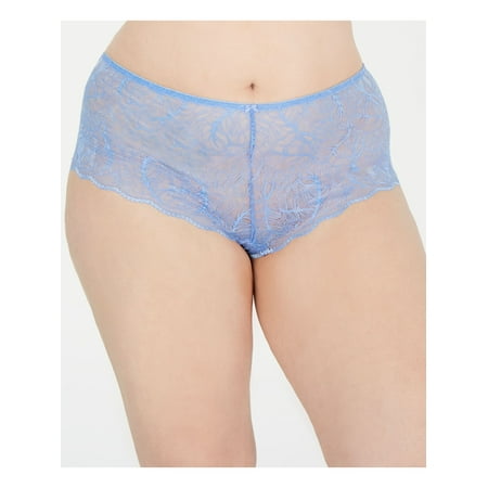 

INC Intimates Blue Lace Solid Elastic Everyday Boy Short Plus Size: 2X