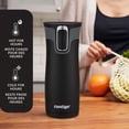 thumbnail image 3 of Contigo West Loop 2.0 Stainless Steel Travel Mug with Spill-Proof Lid, Vacuum-Insulated Reusable Cup Coffee and Tea, 16 oz (473 mL), Matte Black - Keeps Drinks Hot up to 5 Hours, 3 of 7