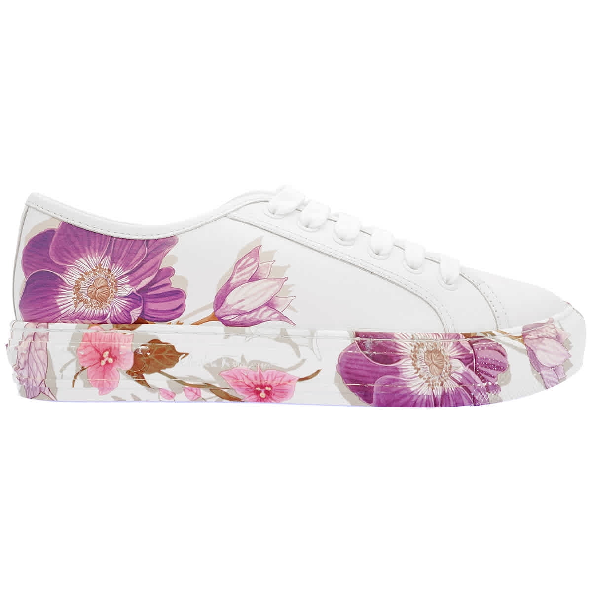 tykkelse Skorpe mere og mere Salvatore Ferragamo Ladies Gancini Floral Leather Sneakers, Size 7.5 C -  Walmart.com
