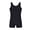Black, variant on Girls One Piece Swimsuit Sleeveless Crewneck Bodysuit Swimming Dance Gymnastics Leotards Summer Training Unitard Wear