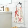 thumbnail image 3 of Yayeee 100% Cotton Hand Towels for Bathroom 16" x 28" Soft Absorbent Kitchen Towel, Light Red Starfish, 3 of 7