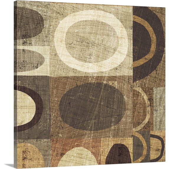 Great BIG Canvas | "Modern Geometric Neutral II" Canvas Wall Art - 16x16