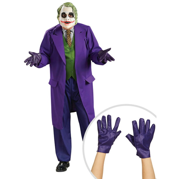 The Joker Deluxe Costume for Men and Adult The Joker Gloves 