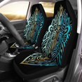 thumbnail image 1 of RYLABLUE Set of 2 Car Seat Covers Abstract Lion Tribal Pattern Polynesian Tattoo Beautiful Universal Auto Front Seats Protector Fits for Car,SUV Sedan,Truck, 1 of 5