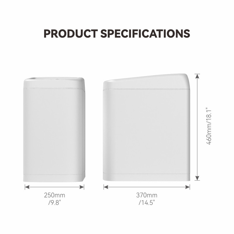 AUKTOPT 8 Gallon Motion Sensor Trash Can, Stainless Steel Automatic Garbage Bin with Sliding Row Up Lid, Touchless Hands-Free Soft-Close, White